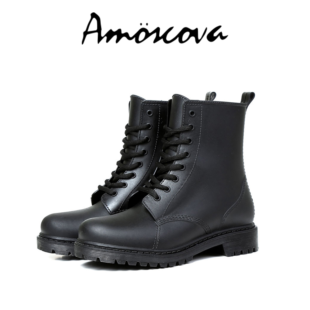 【Amoscova】時尚防滑加絨雨鞋 加絨雨鞋 雨鞋 雨靴 靴子 女鞋 女靴(1680)