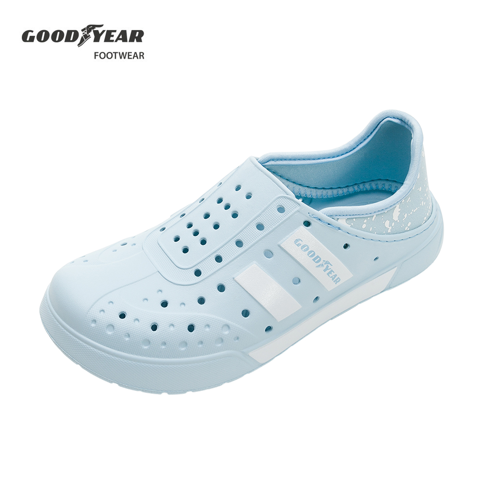【GOODYEAR 固特異】女款 多功能洞洞鞋/晴雨鞋 透氣 排水 粉藍(GAWP22706)