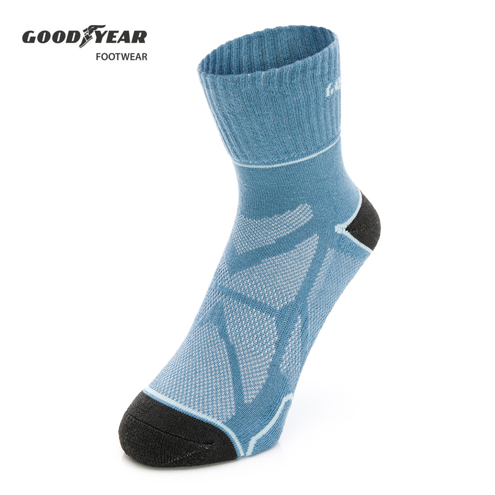 【GOODYEAR 固特異】石墨烯機能襪/女款(灰藍色GACS33018_M)