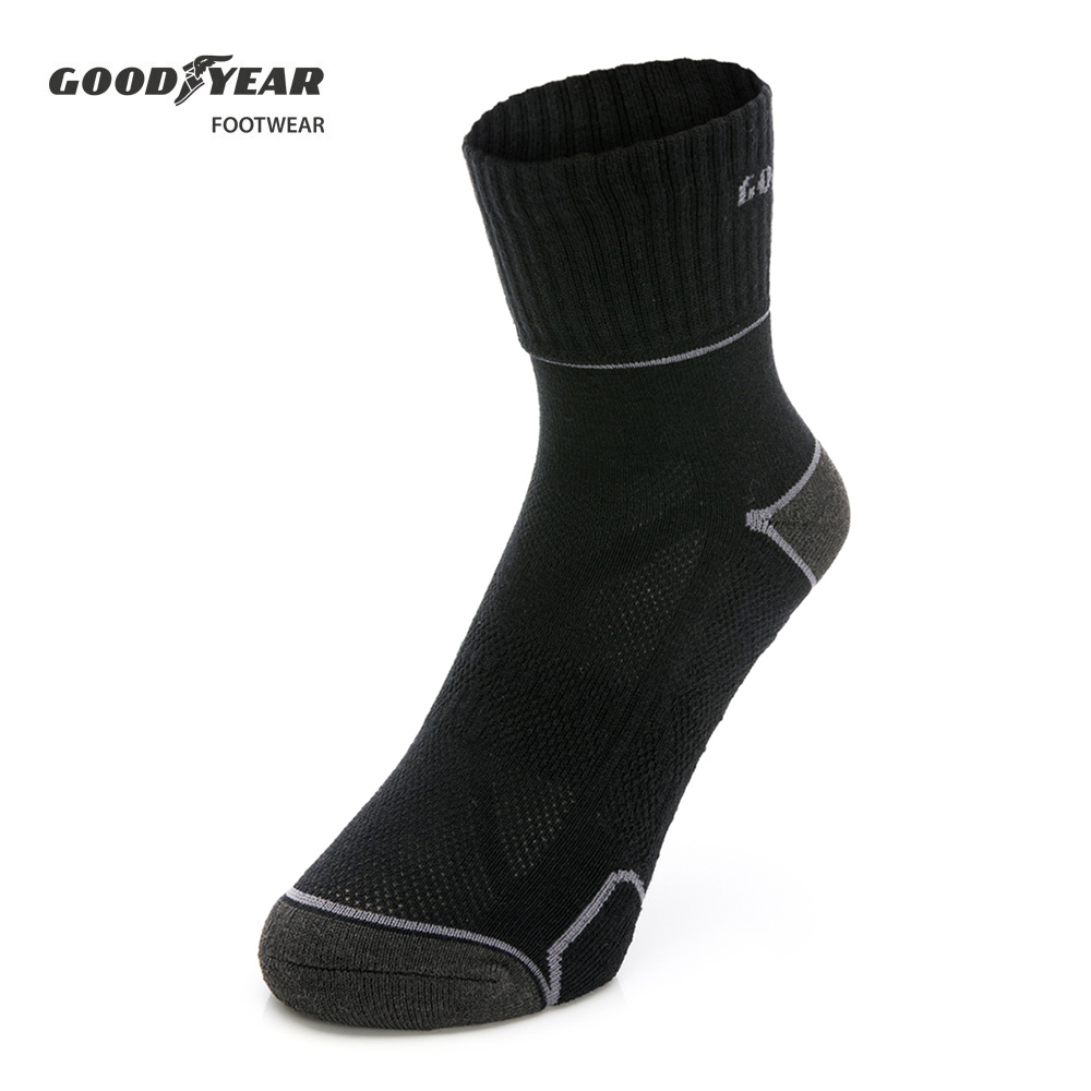 【GOODYEAR 固特異】石墨烯機能襪/男款(黑色GACS33010_L)