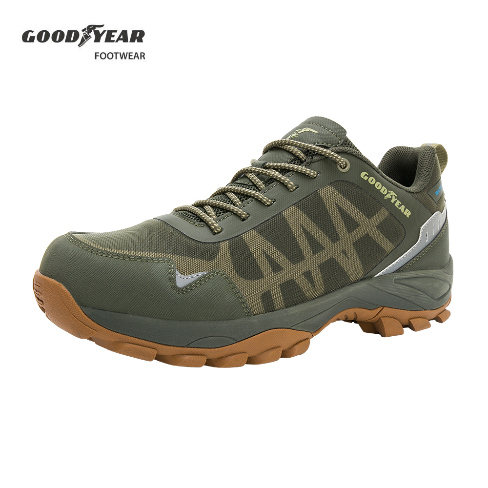 【GOODYEAR 固特異】透濕防水戶外鞋/男款 戶外郊山 透氣 防水 緩衝 軍綠(跨越山野M1-GAMO43405)