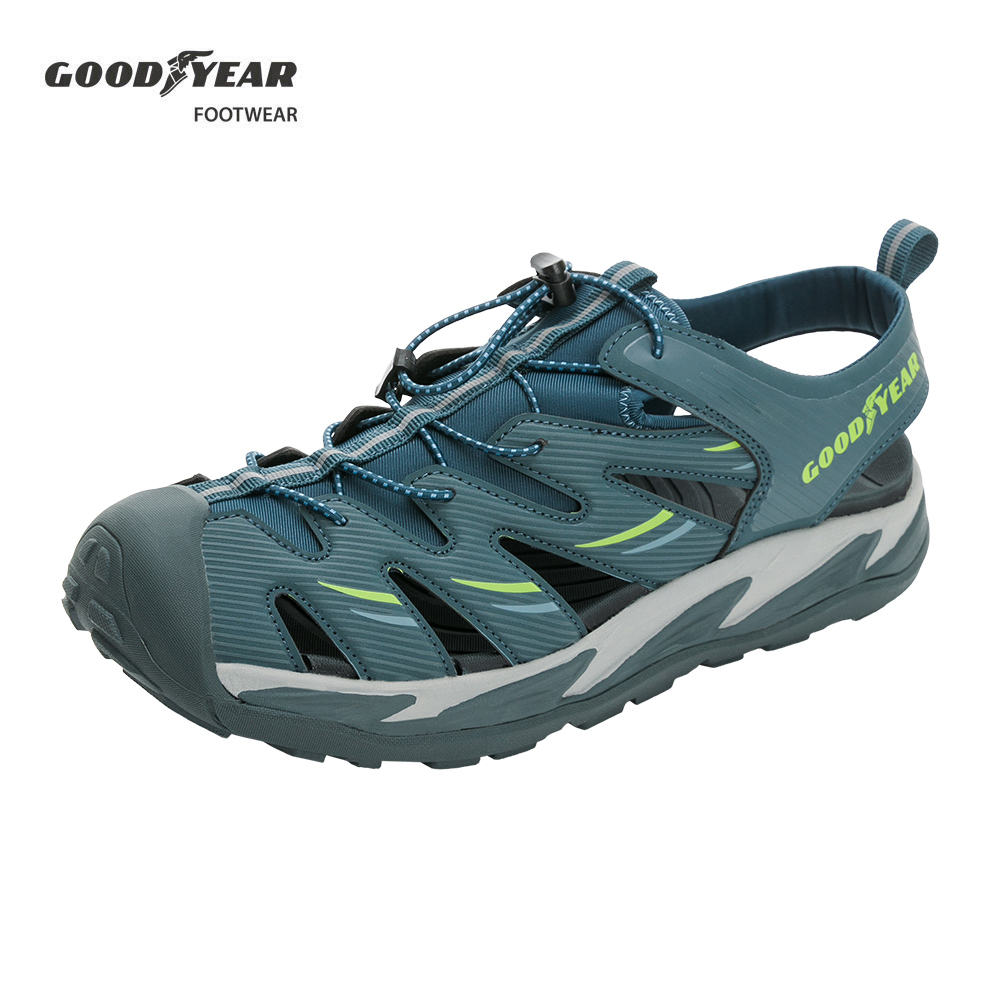 【GOODYEAR 固特異】蒼鷺 護趾運動涼鞋/男 戶外 護趾 抓地 耐磨 藍(GAMS43756)