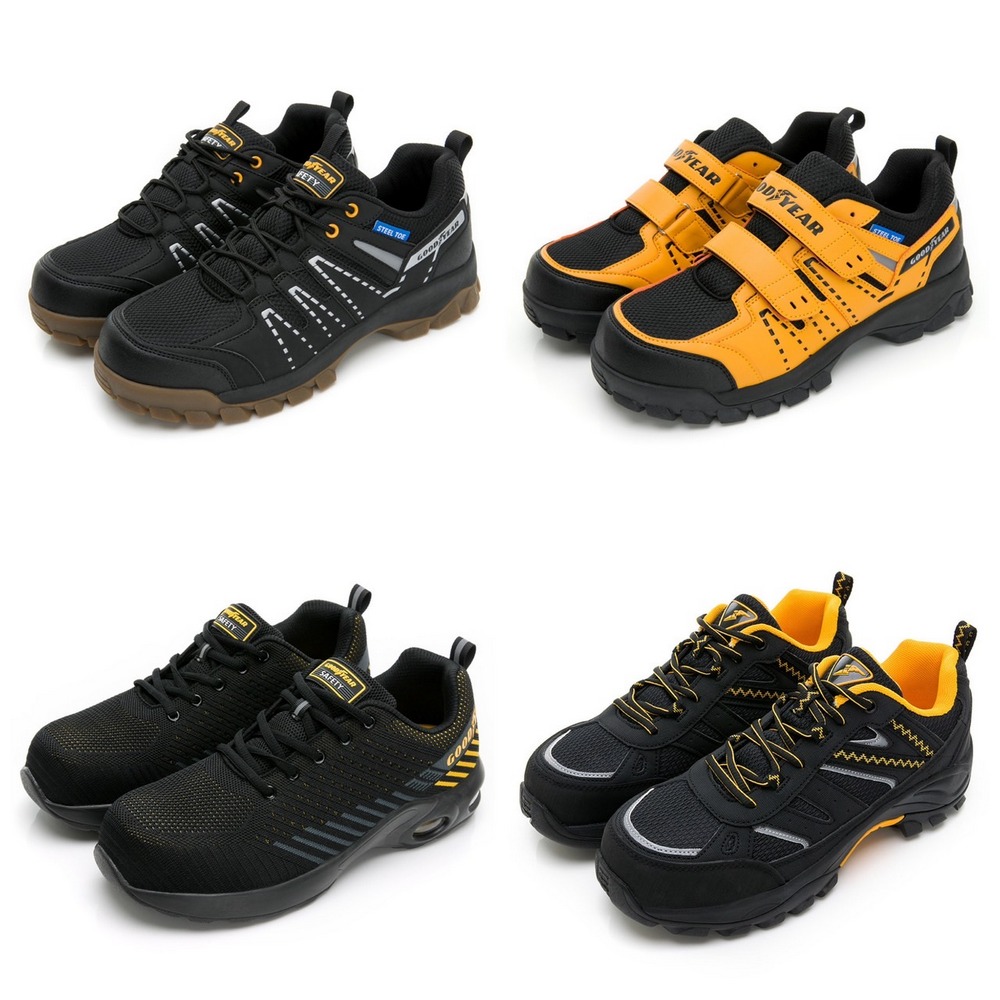 【GOODYEAR 固特異】認證安全鞋/男款 護趾 防臭 透氣(多款任選)
