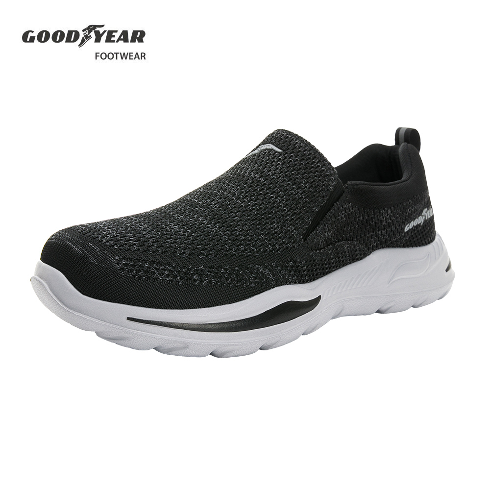【GOODYEAR 固特異】輕量防潑水健走鞋/男 透氣 輕量 緩震 防潑水 黑(波士頓-GAMR43240)