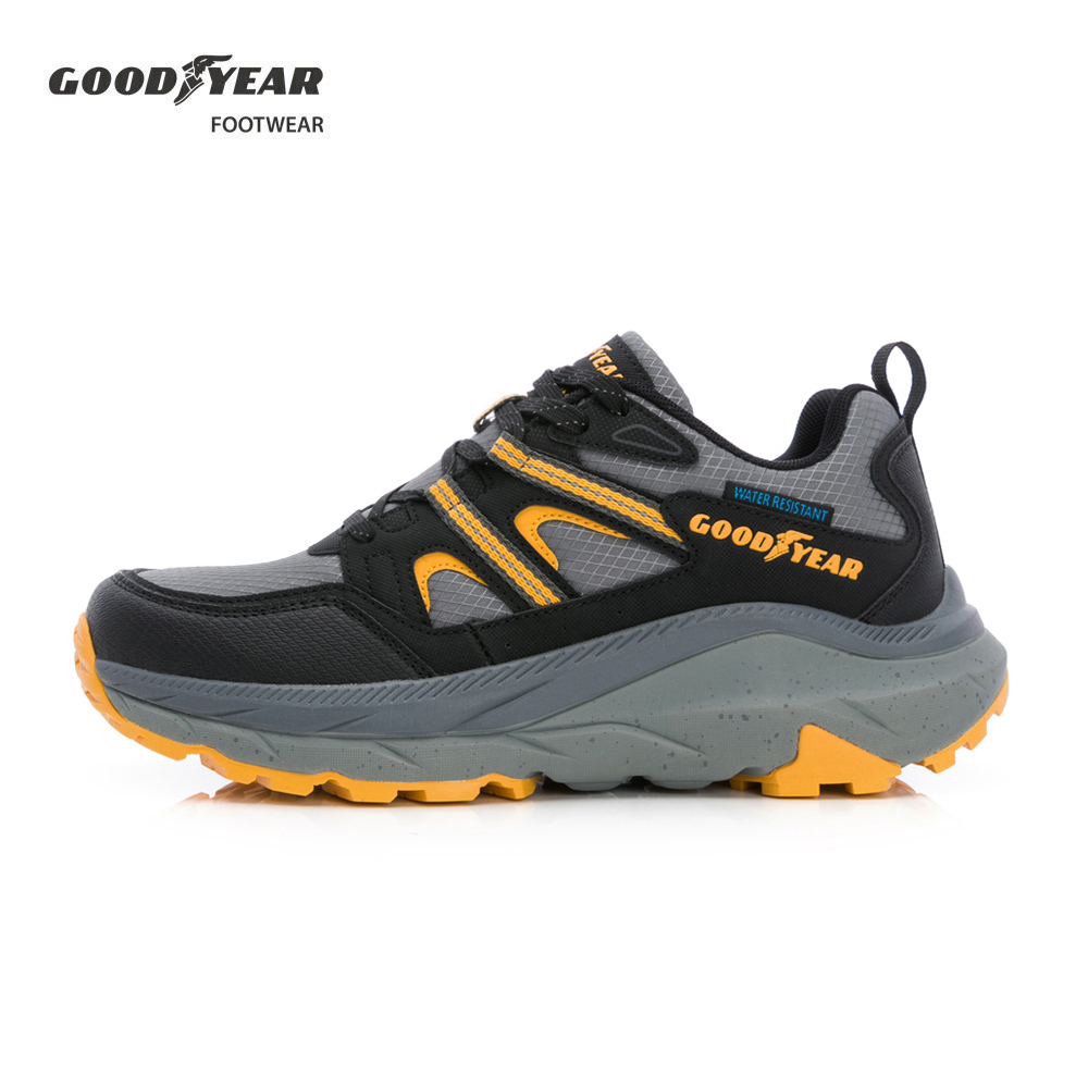 【GOODYEAR 固特異】楦緩震運動鞋/男 舒適 寬楦 防撥水 透氣 灰(無限領域-GAMR53808)