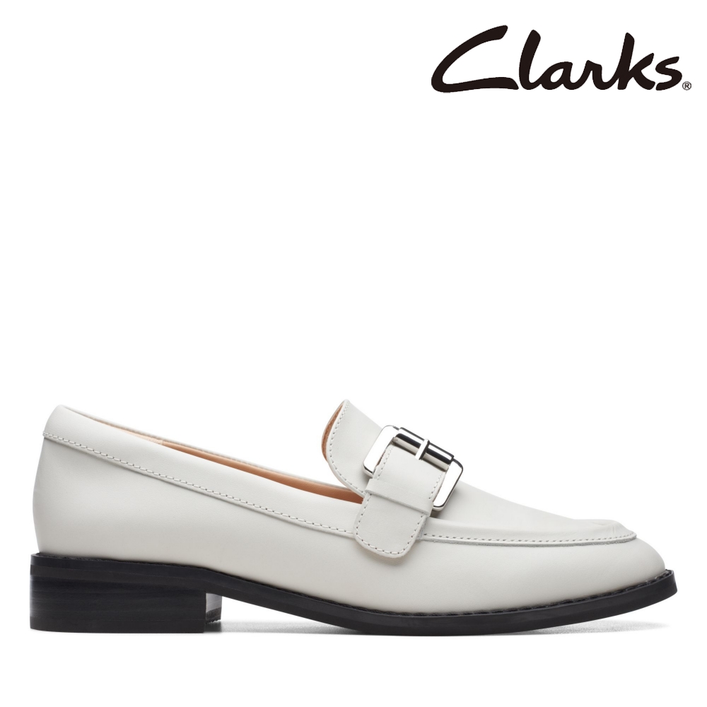 【Clarks】女款Yellow Leather經典雙色樂福便士鞋 CLF70370D