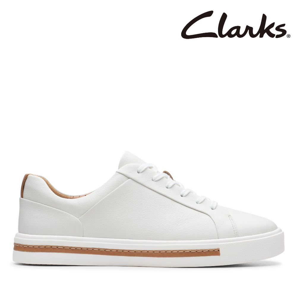 【Clarks】女款Un Maui Lace板鞋風異材質綁帶休閒鞋 CLF40168C