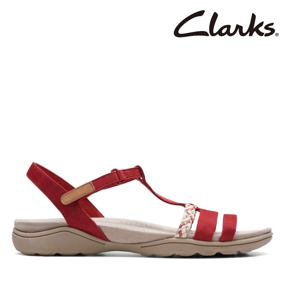 【Clarks】女鞋Amanda TealiteT字細帶編織小姐姐款涼鞋CLF71130S