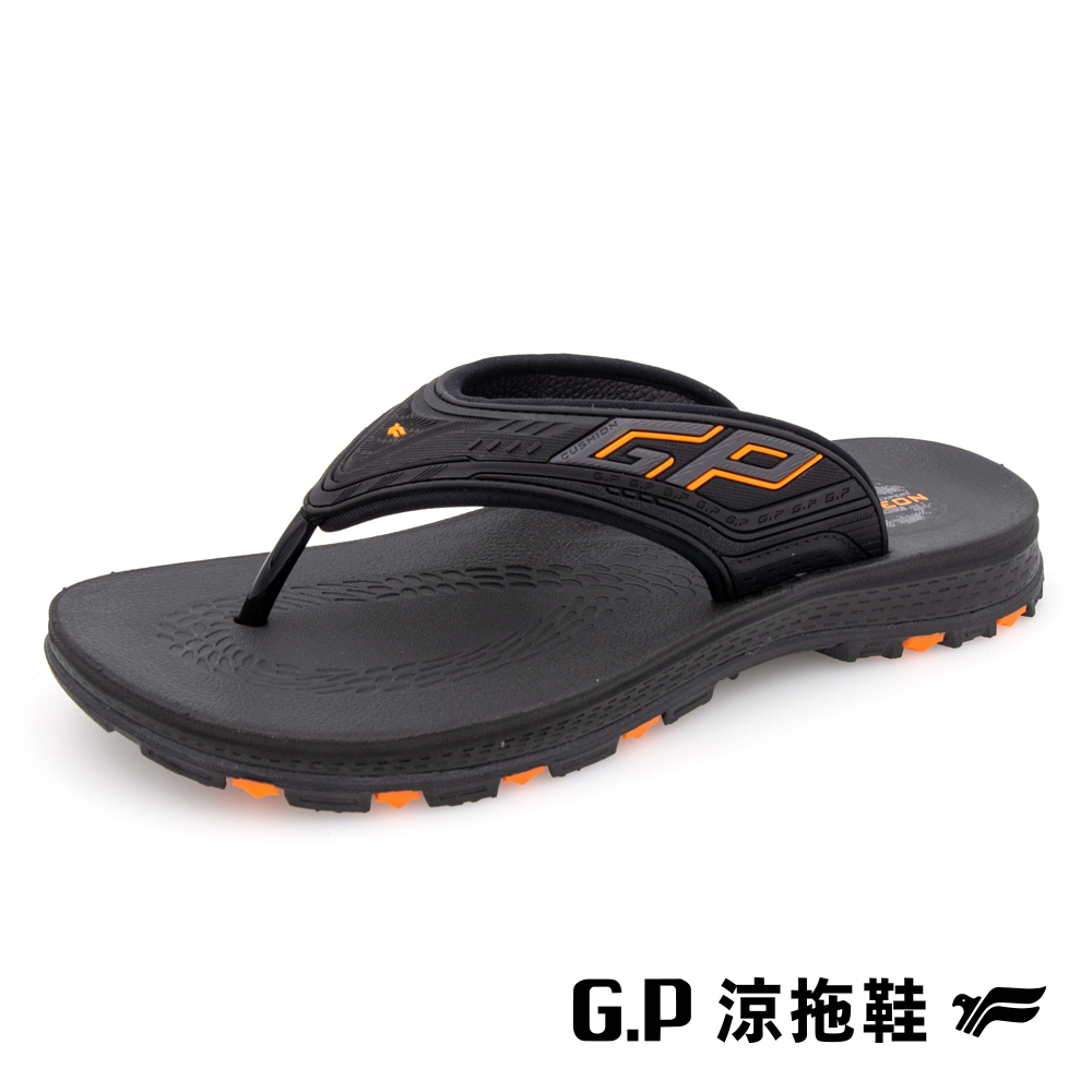 【G.P】男款高緩震耐用人字拖鞋 G3757M-42 橘色 (SIZE:39-44 共三色)