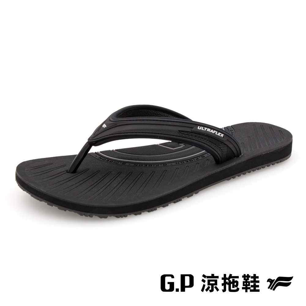 【G.P】男款極簡風海灘夾腳拖鞋 G3767M-10 黑色 (SIZE:40-45 共三色)