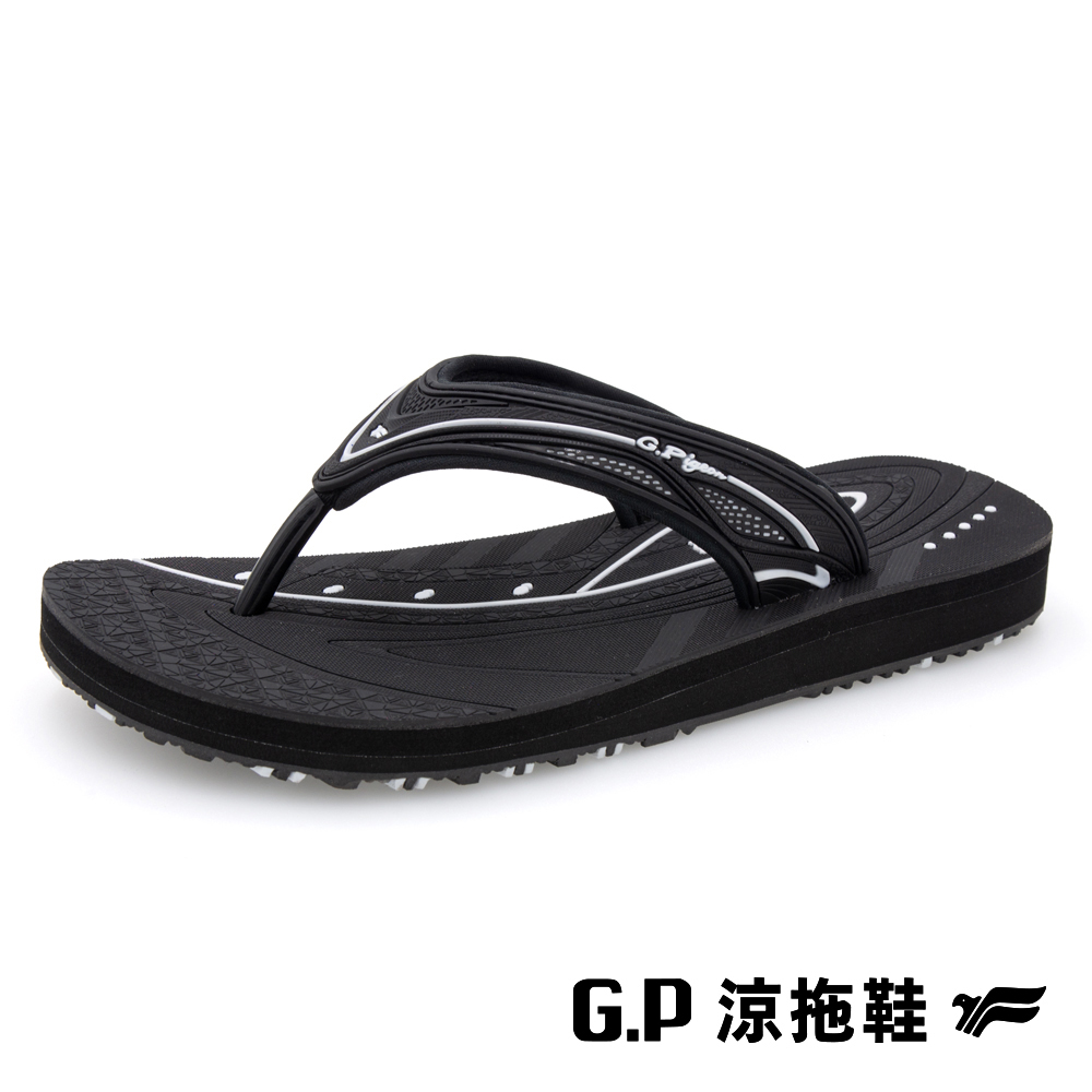 【G.P 女款極簡風海灘夾腳拖鞋】G3717W-10 黑色(SIZE:36-40 共三色)