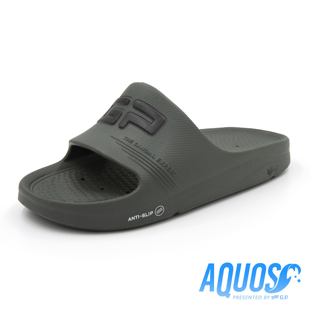 【G.P】AQUOS透氣防滑排水機能拖鞋 A5220-60 軍綠色 (SIZE:S-XXL 共五色)