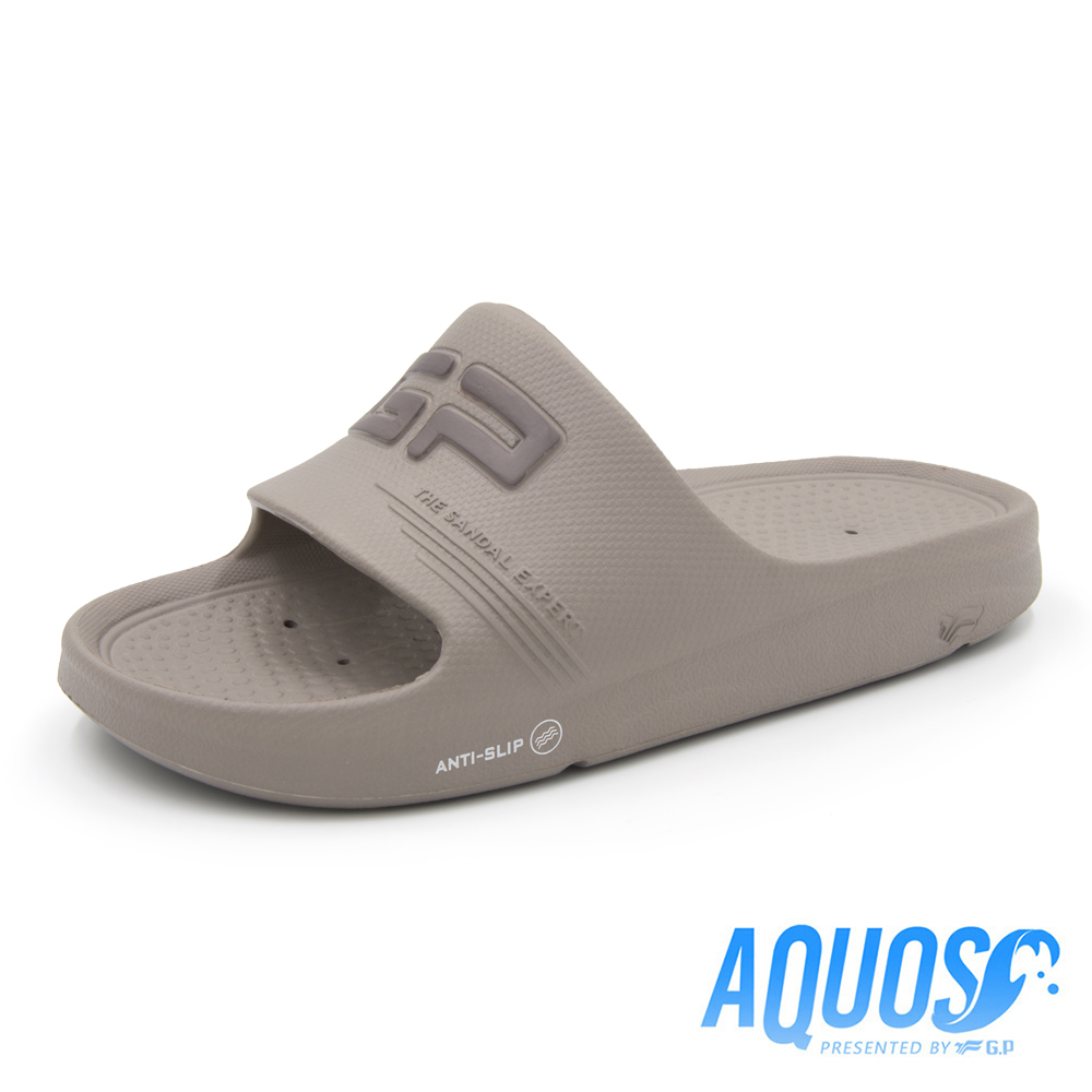 【G.P】AQUOS透氣防滑排水機能拖鞋 A5220-73 灰褐色 (SIZE:S-XXL 共五色)