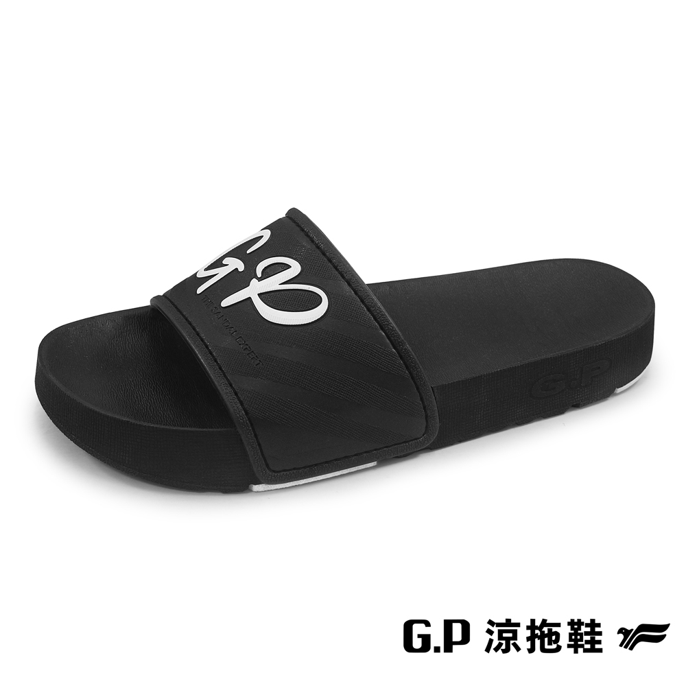 【G.P 女款運動休閒舒適拖鞋】G2284W-10 黑色(SIZE:XS-M 共四色)