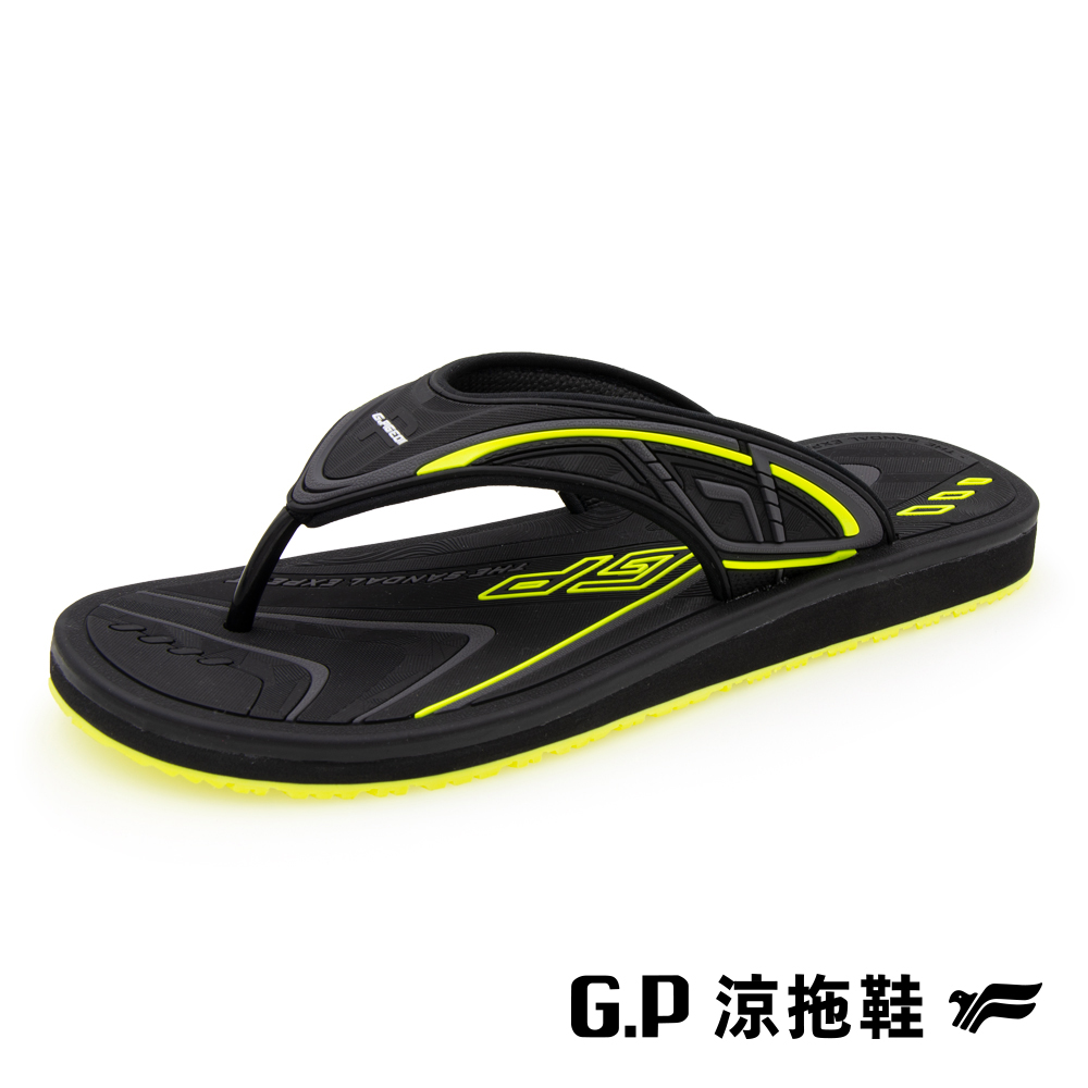【G.P】男款高彈性舒適夾腳拖鞋 G9387M-60 綠色 (SIZE:40-44 共三色)