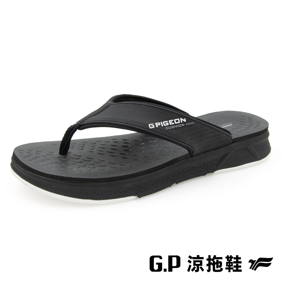 【G.P】男款輕羽量漂浮夾腳拖鞋 G9366M-10 黑色 (SIZE:39-44 共三色)
