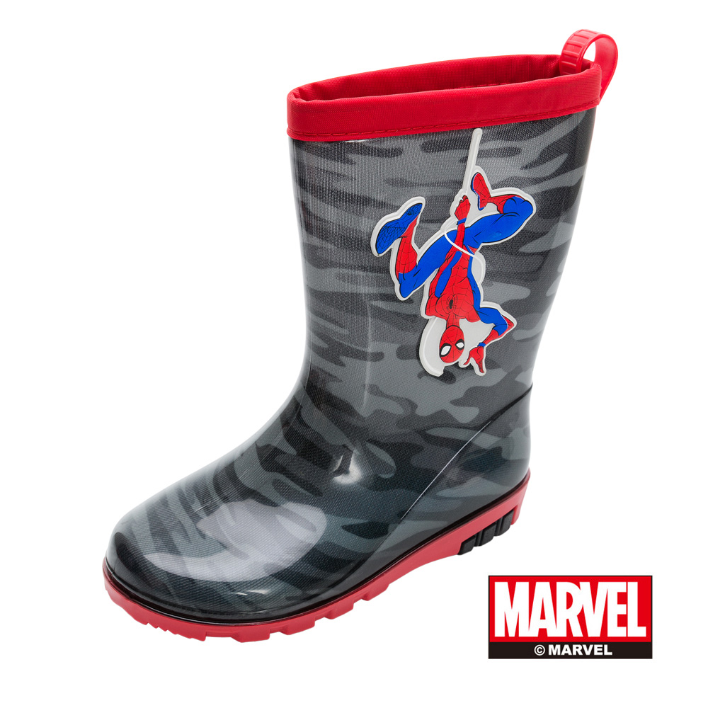 【Marvel 漫威】童鞋 舒適防水雨鞋 黑紅/MNKL24390