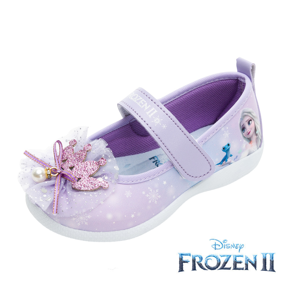 【Disney 迪士尼】冰雪奇緣 童鞋 公主休閒鞋 室內鞋 紫/FNKP25237