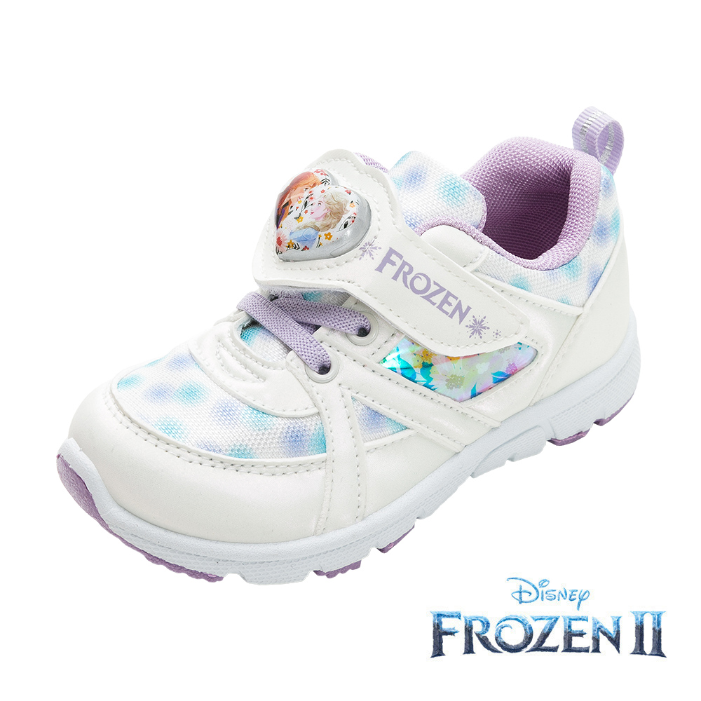 【Disney 迪士尼】冰雪奇緣 童鞋 電燈運動鞋 白/FNKX37459