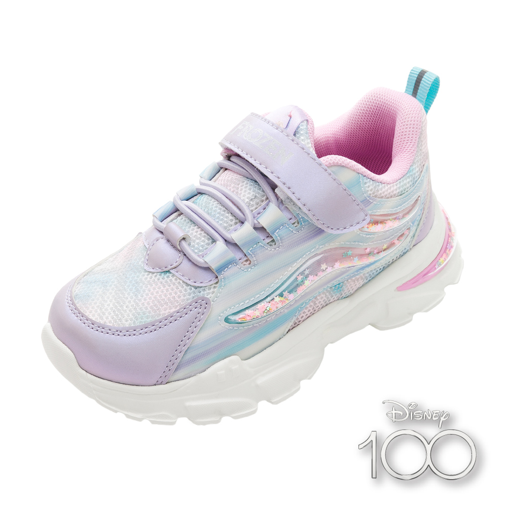 【Disney 迪士尼】100周年紀念款 冰雪奇緣 童鞋 輕量運動鞋 紫/FOKR37517