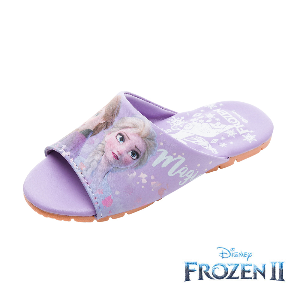 【Disney 迪士尼】冰雪奇緣 童 室內拖鞋 紫/FNKS37037