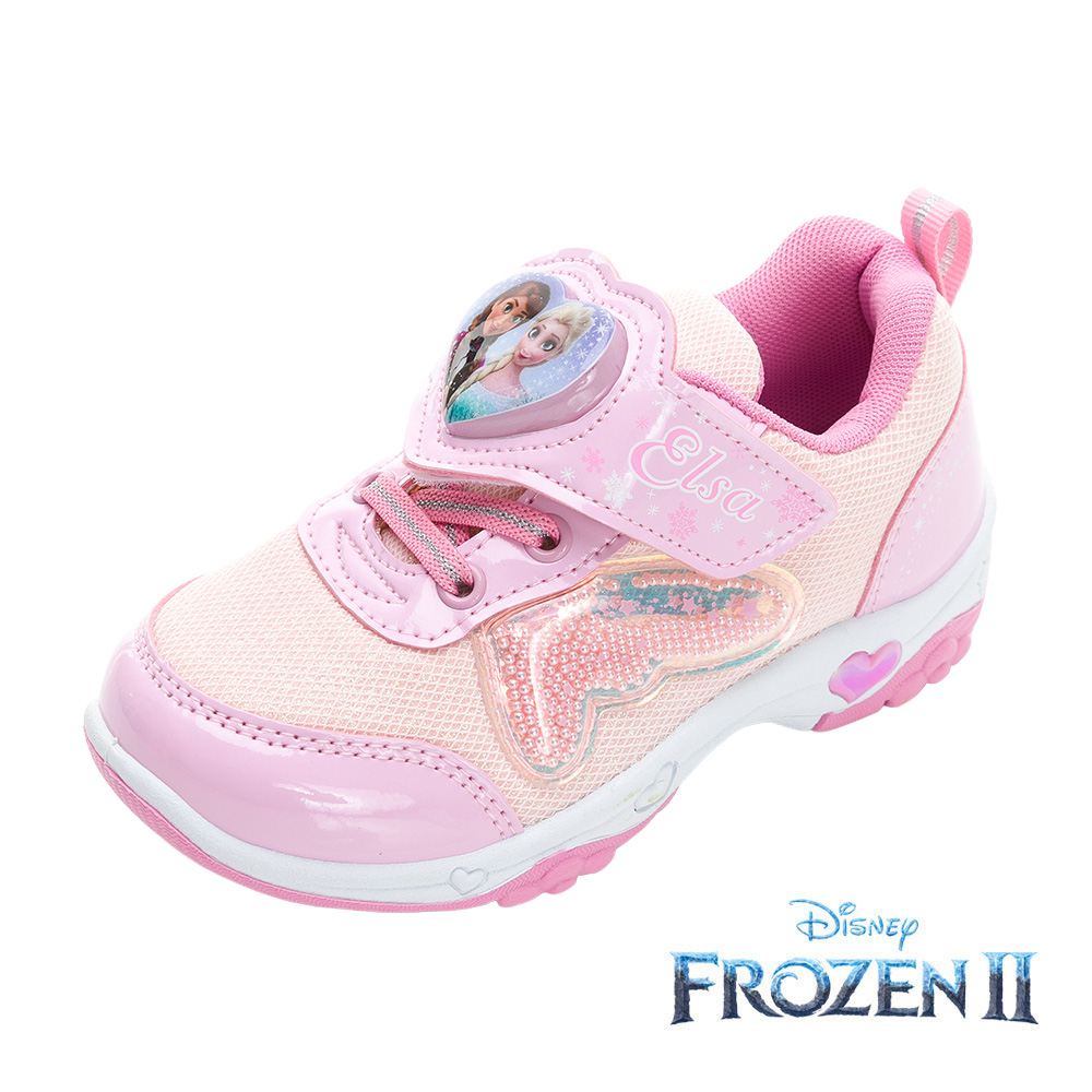 【Disney 迪士尼】冰雪奇緣 童鞋 電燈運動鞋 粉紅/FOKX37803