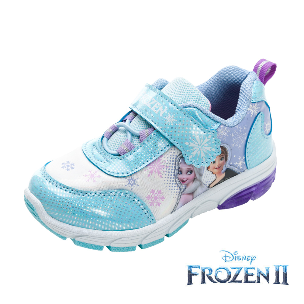 【Disney 迪士尼】冰雪奇緣 童鞋 電燈運動鞋 水藍/FNKX37406