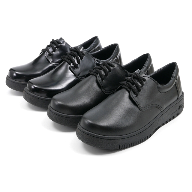 【101玩Shoes】MIT英倫學院風格綁帶厚底學生鞋黑色皮鞋-黑色/黑亮 36-40碼