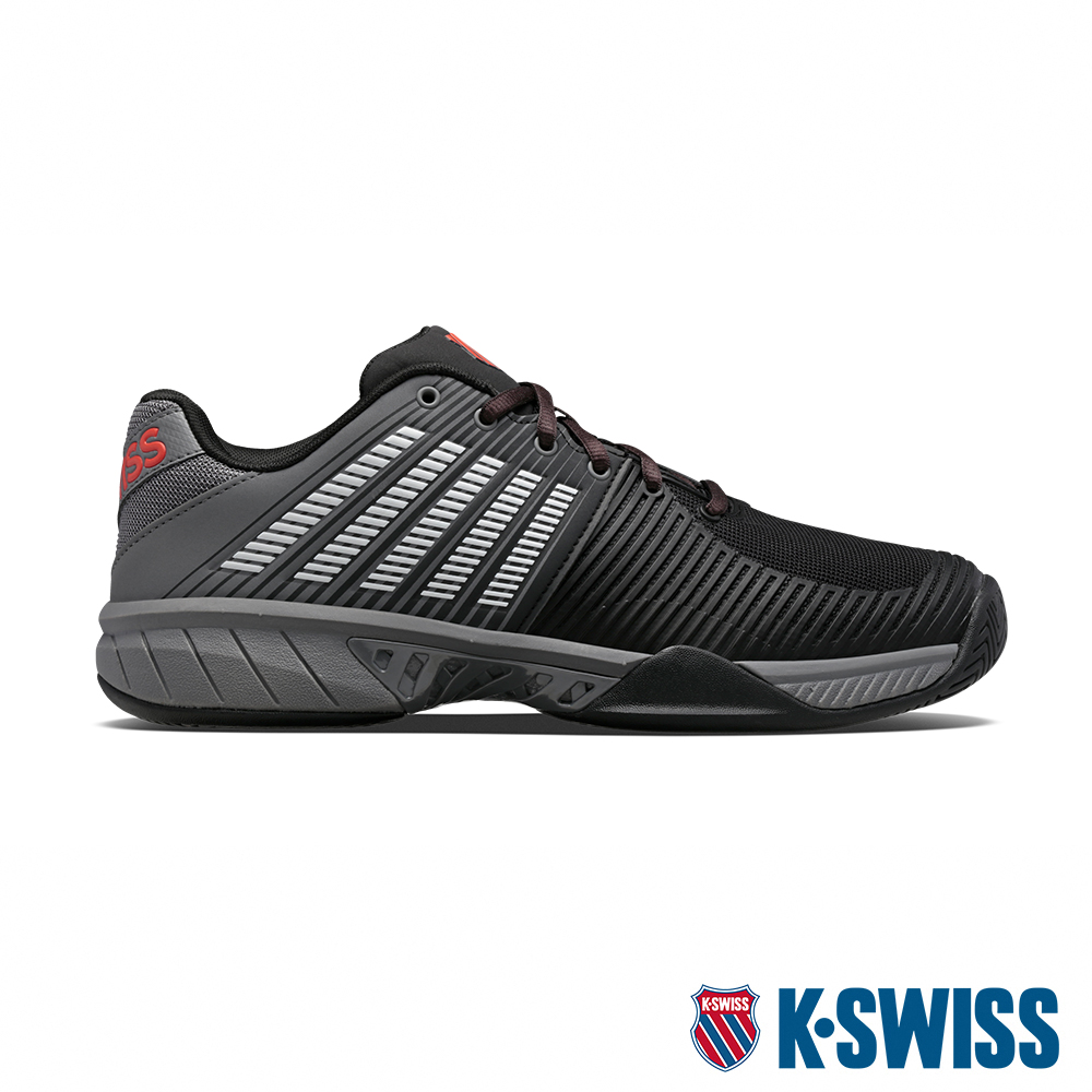 K-SWISS Express Light 2輕量網球鞋-男-黑/灰/橘紅