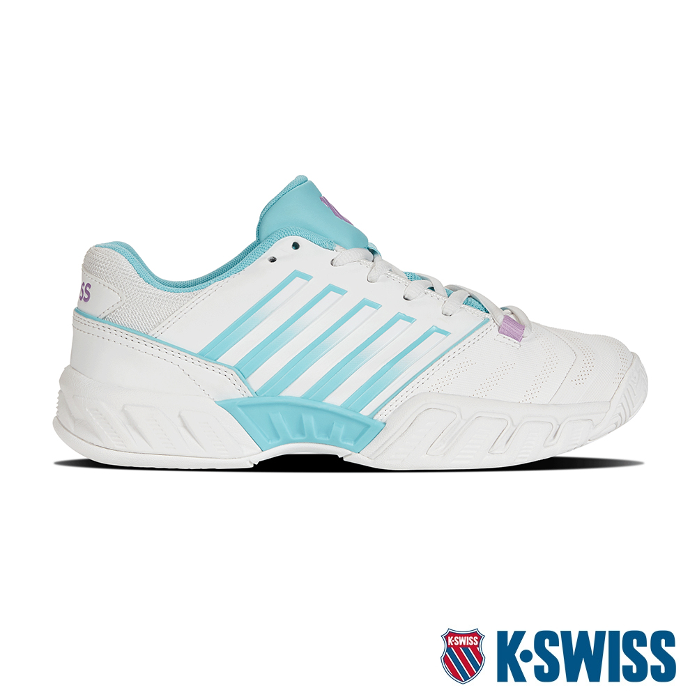 K-SWISS Bigshot Light 4輕量進階網球鞋-女-白/藍/紫羅蘭