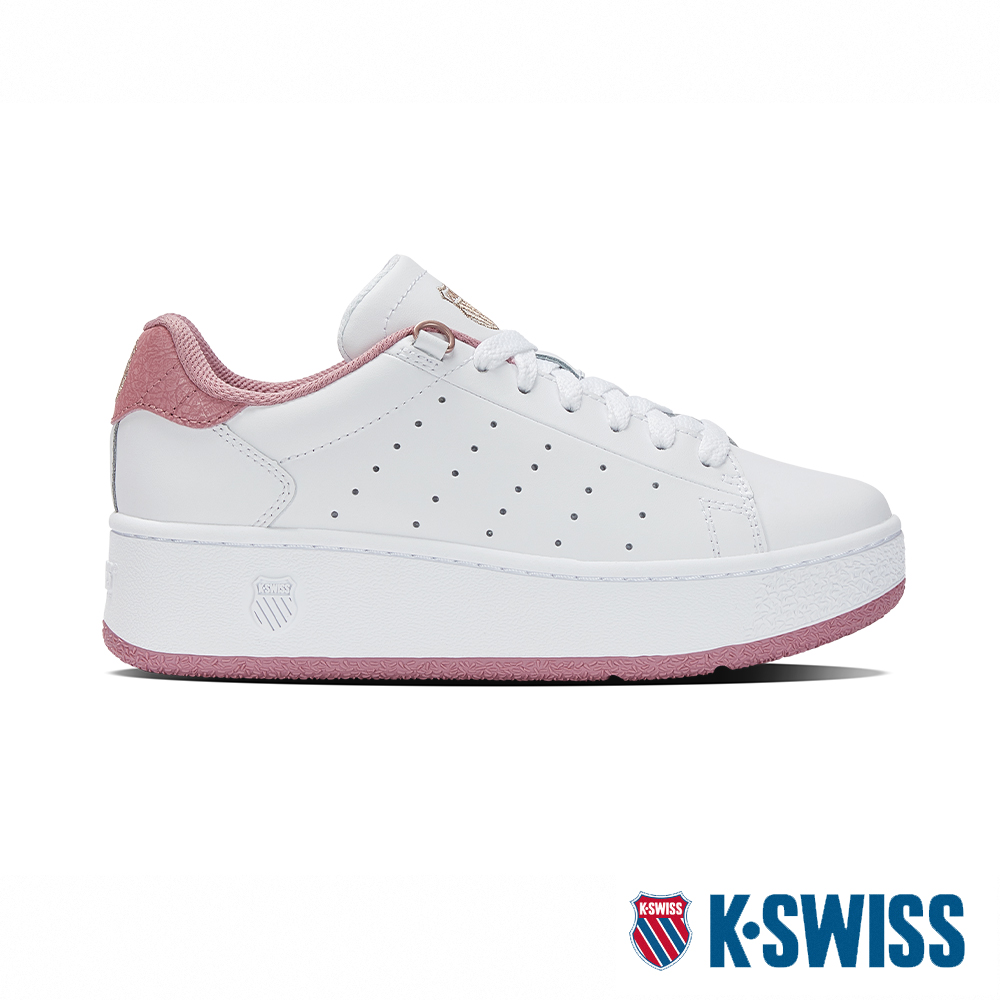 K-SWISS Classic PF Platform時尚運動鞋-女-白/粉紅
