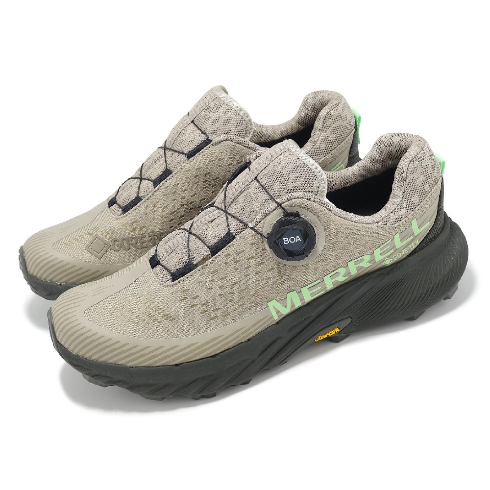 越野跑鞋 Agility Peak 5 Boa GTX 男鞋 米白 綠 防水 旋鈕 橡膠大底 戶外 ML068277