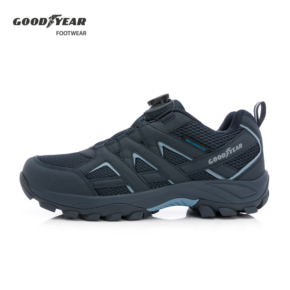 【GOODYEAR 固特異】動態防水轉扣戶外鞋/男款 抓地 耐磨 防水 藍(野外叢林-GAMO43426)