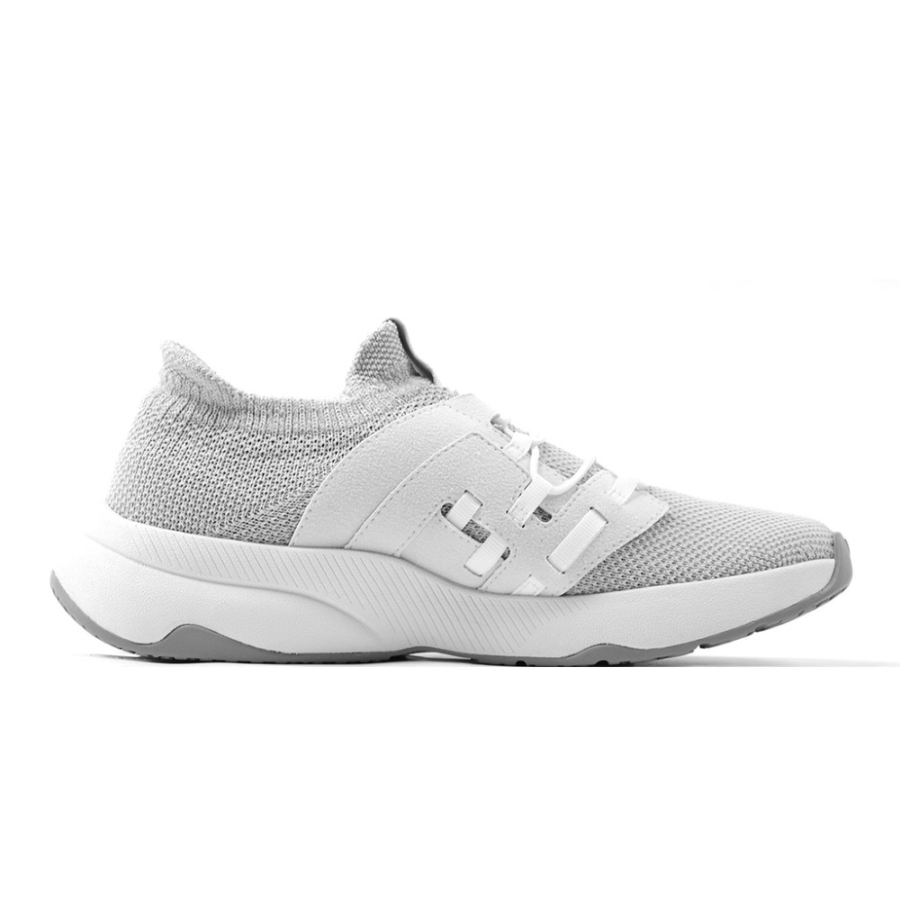 【V-TEX】時尚針織耐水鞋防水鞋 地表最強耐水透濕鞋 - HELLO II 白淺灰