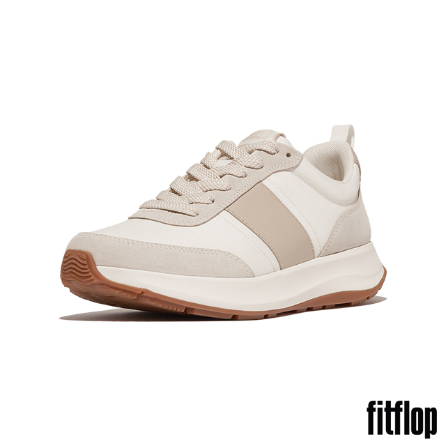 【FitFlop】F-MODE FLOW 異材質厚底休閒鞋-男(米色混色)