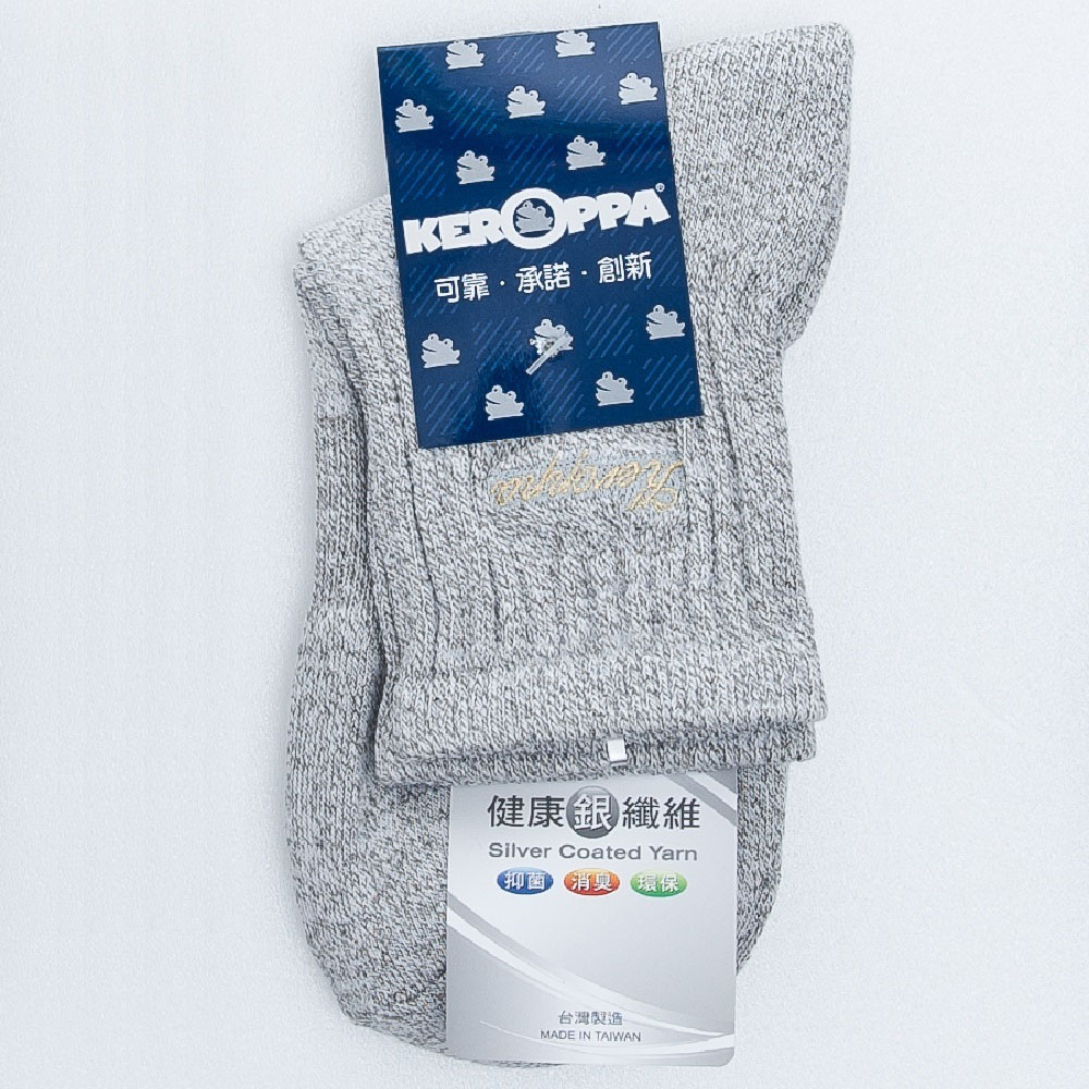 【KEROPPA】可諾帕銀纖維抗菌除臭運動厚底短襪(男女適用)C98003GS