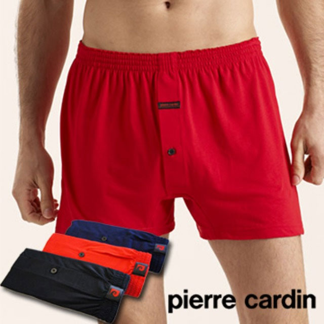 【Pierre Cardin皮爾卡登】吸濕排汗針織開襟平口褲