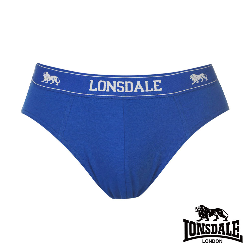 LONSDALE 英國小獅-英式型男-低腰三角內褲(2入)-淺藍-LT421069