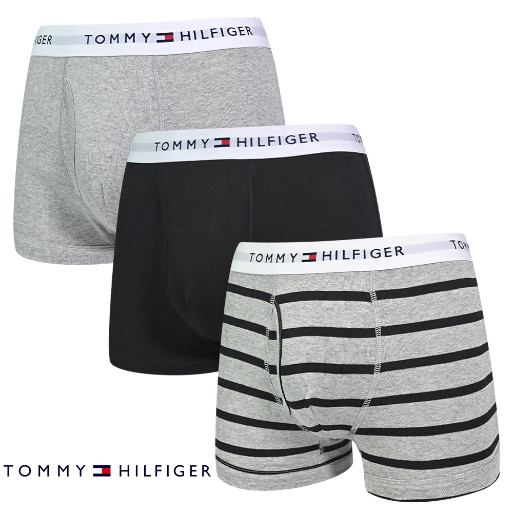Tommy Hilfiger Cotton Stretch 棉質貼身 平口/四角褲Tommy內褲 三件組 (23)