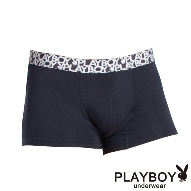 【PlayBoy】波普風織帶柔纖平口褲(黑)