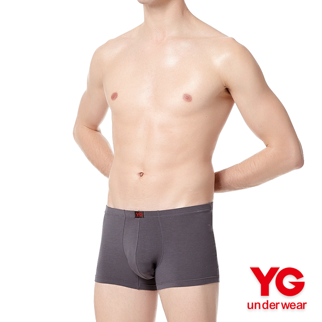 【YG 天鵝內衣】日本科技木代爾彈性平口褲-C053AYG-灰色