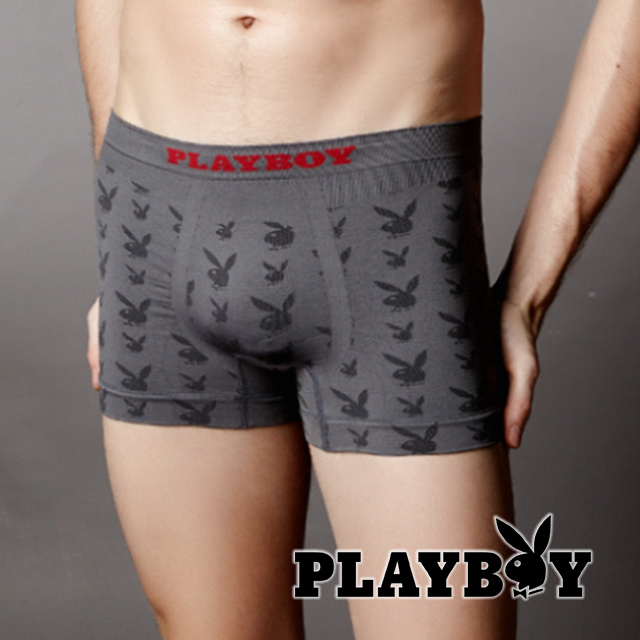 【PLAYBOY】琱兔立體彈性平口/四角褲(舒適好穿)-C018PB