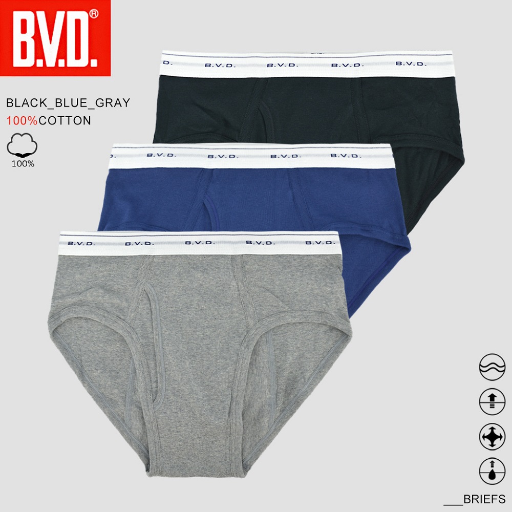 【BVD】親膚純棉透氣素色三角褲