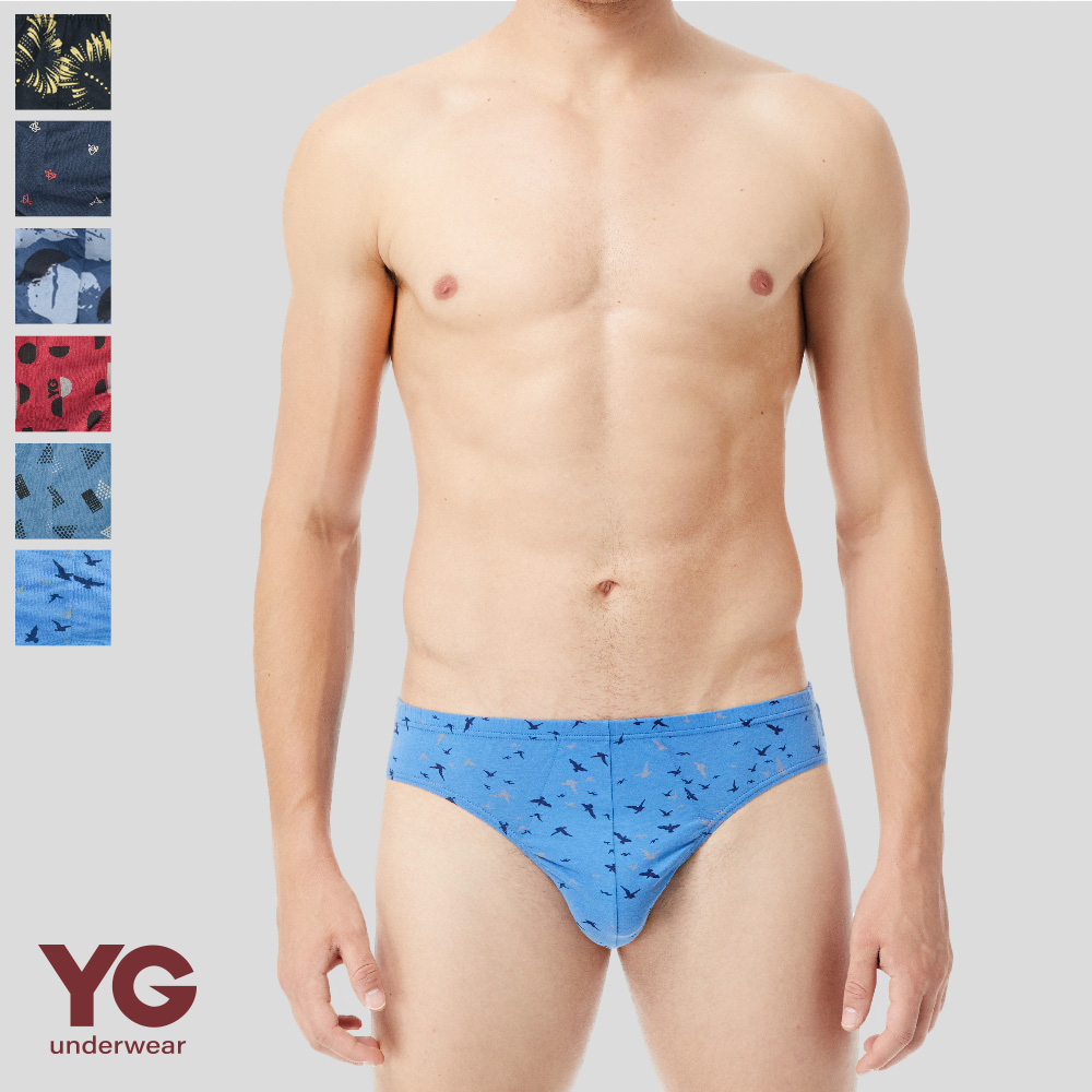【YG 天鵝內衣】純棉親膚透氣印花三角褲