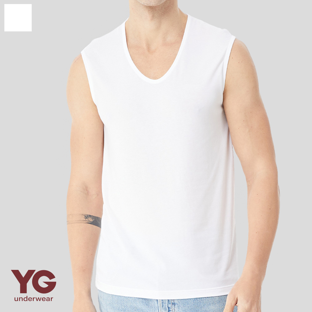 【YG 天鵝內衣】親膚羅紋U領寬肩背心-C3051Y