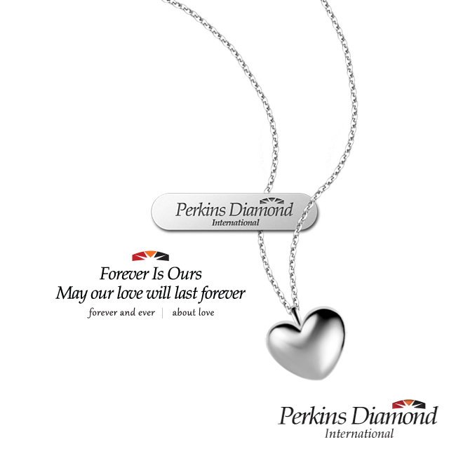鑽石項鍊 PERKINS 伯金仕 RoseHeart系列 18K金心形項鍊