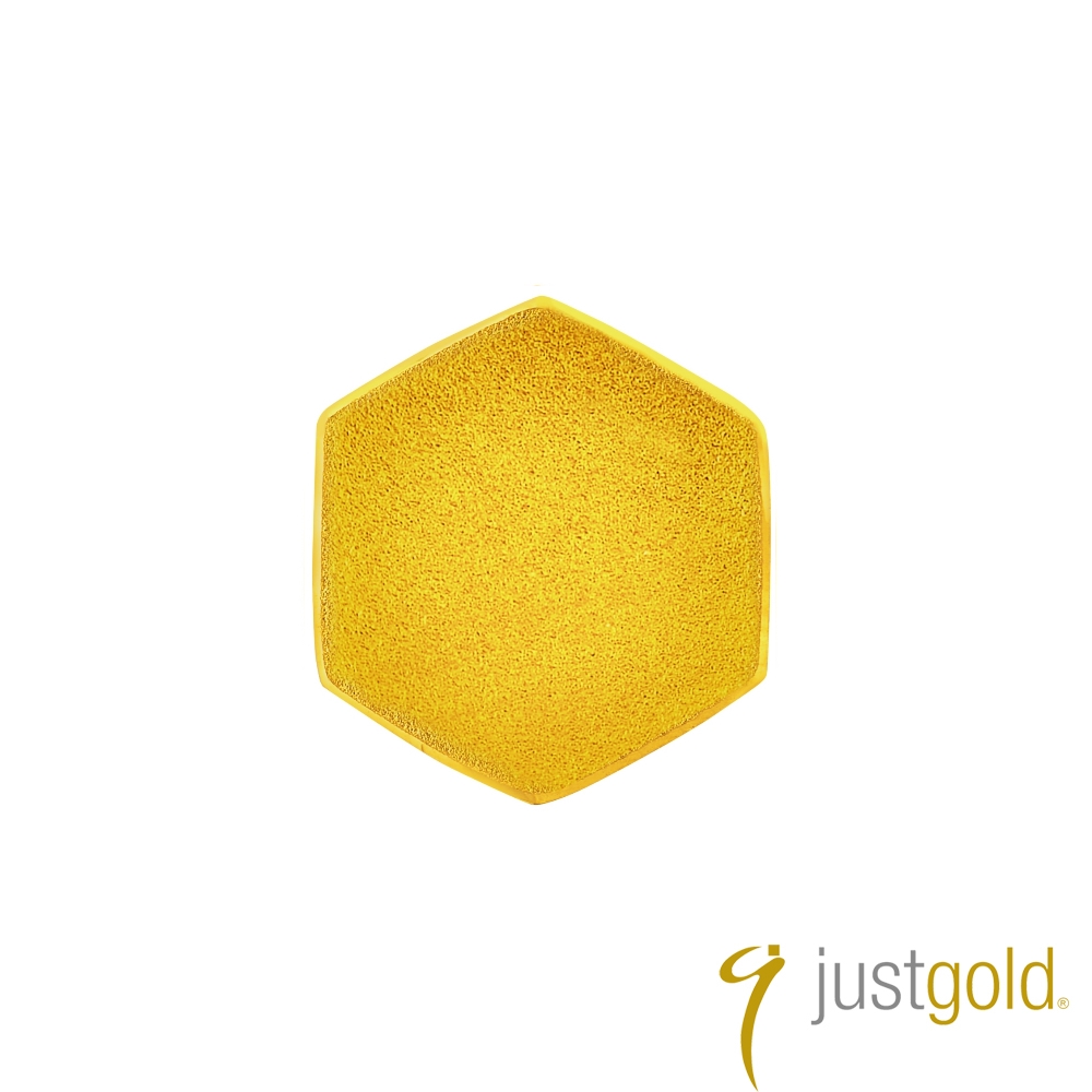 【Just Gold 鎮金店】搖滾蜂格純金系列 黃金單耳耳環(單粒-純金)