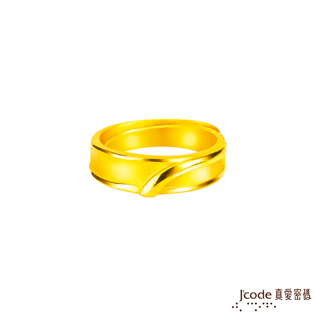 J’code真愛密碼金飾 相互扶持黃金戒指 - 男