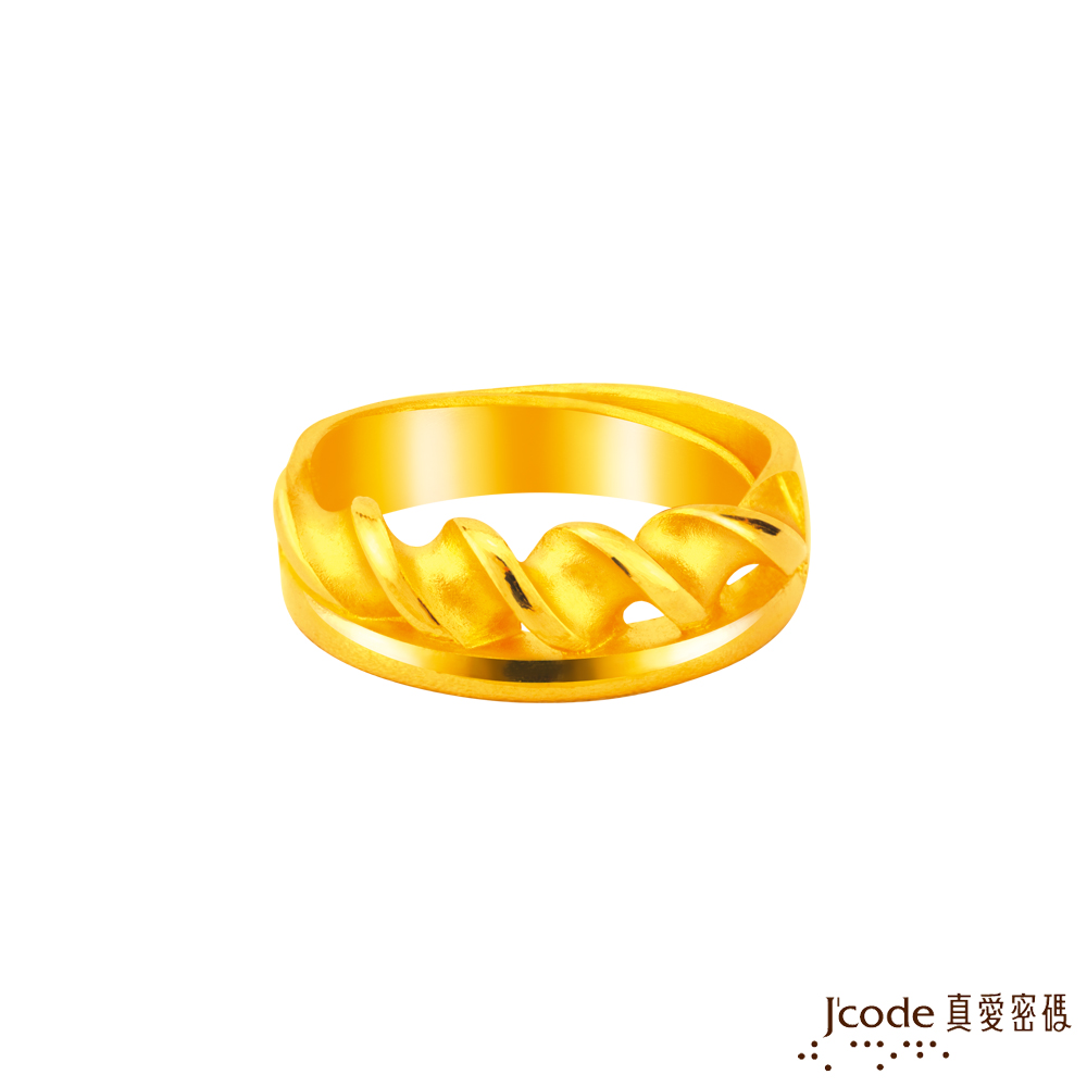 J’code真愛密碼金飾 纏綿一生黃金男戒指