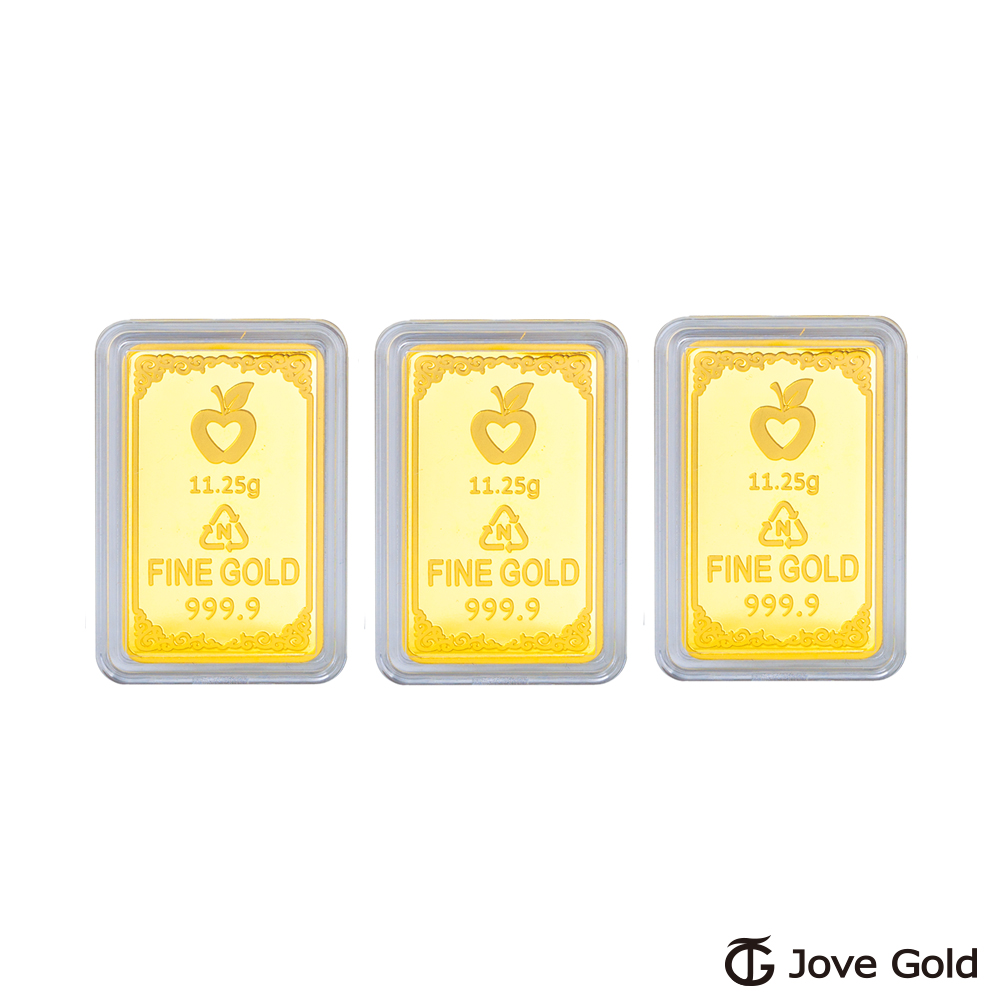 Jove Gold 漾金飾 守護平安黃金條塊 - 參台錢*3（共玖台錢）